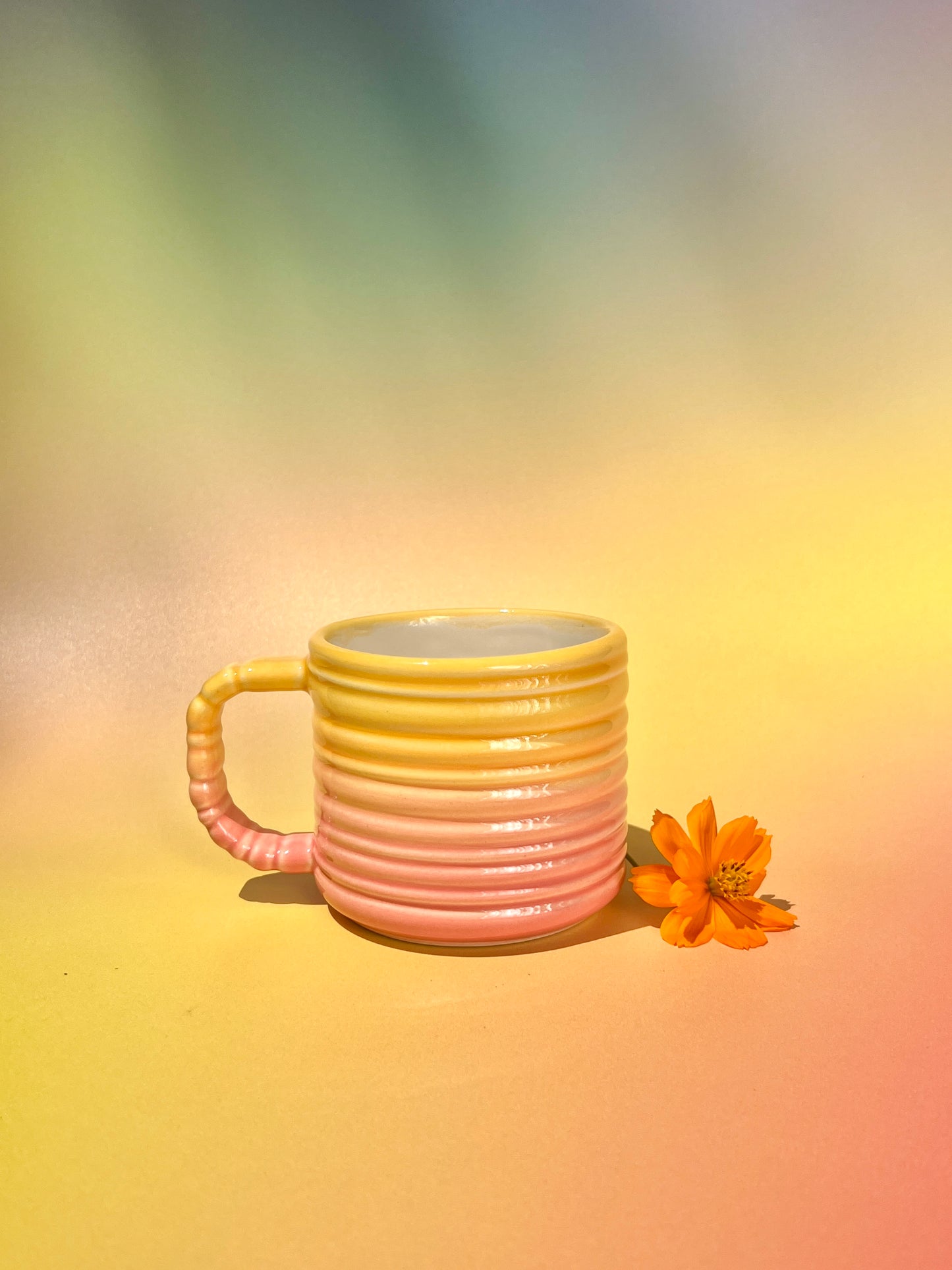 Rizzo Mug with Horizontal Texture in Sunrise Fade