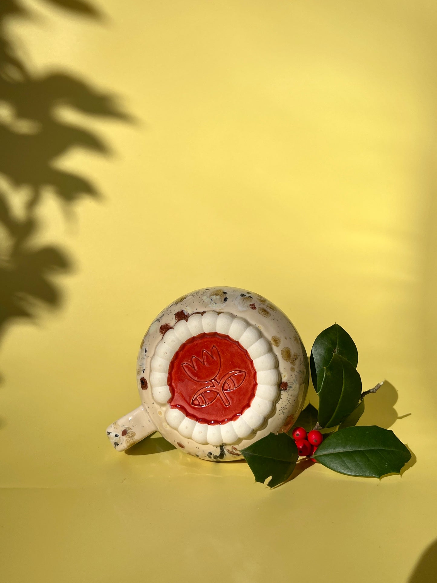 PREORDER Ludo Mug with Big Dimple Top in Calico