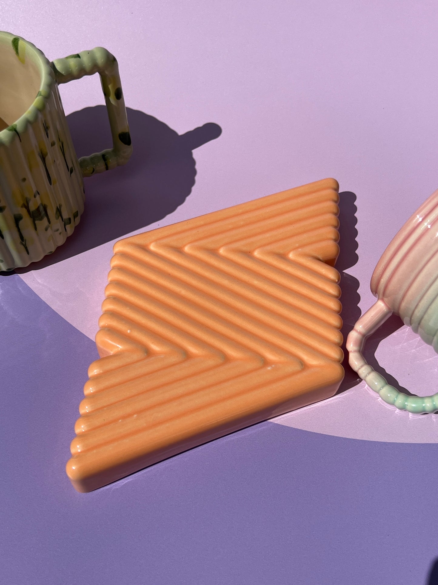 The Coaster in Peach and Aqua