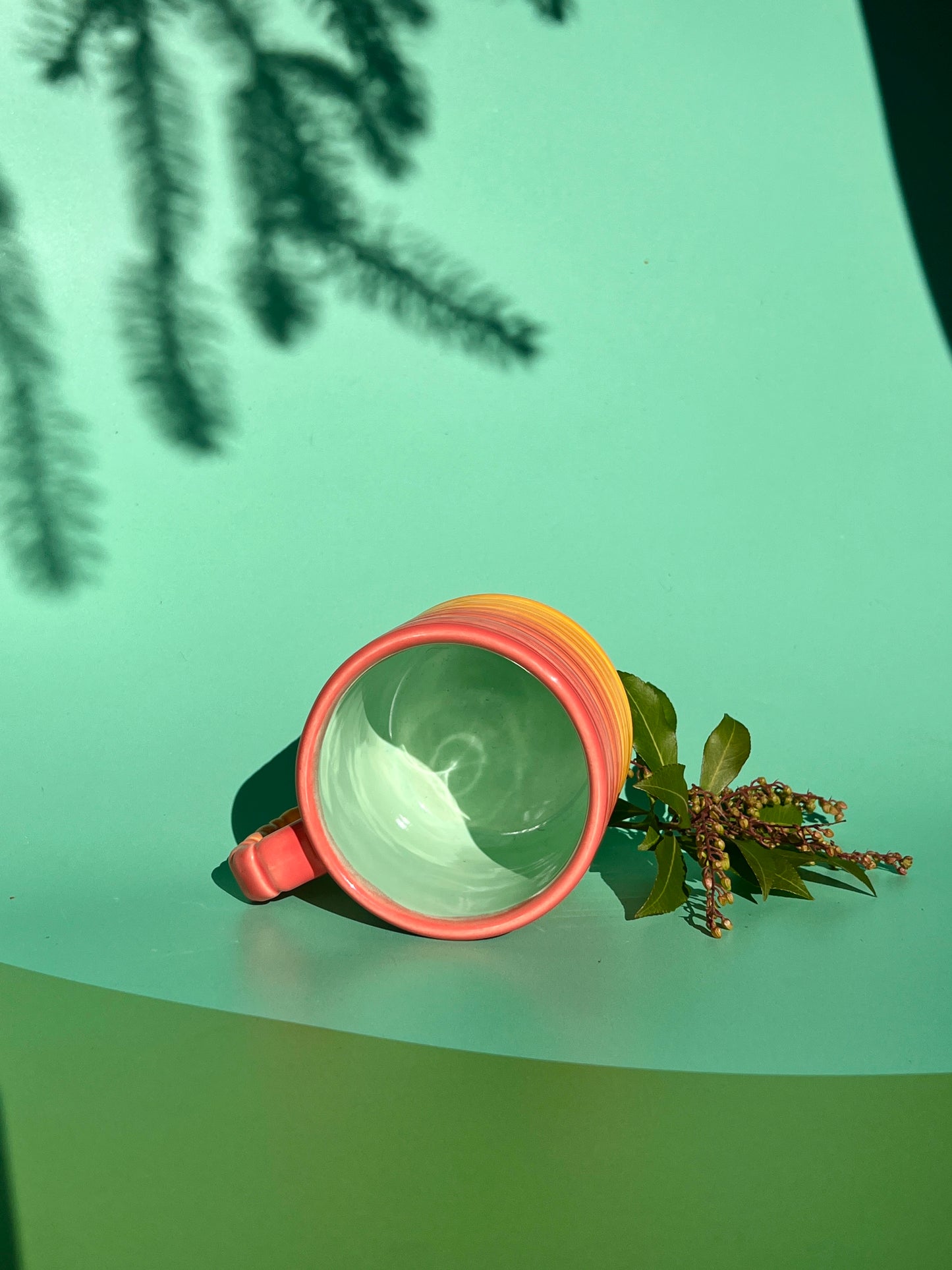 PREORDER Rizzo Mug with Horizontal Texture in Fruit Punch Fade