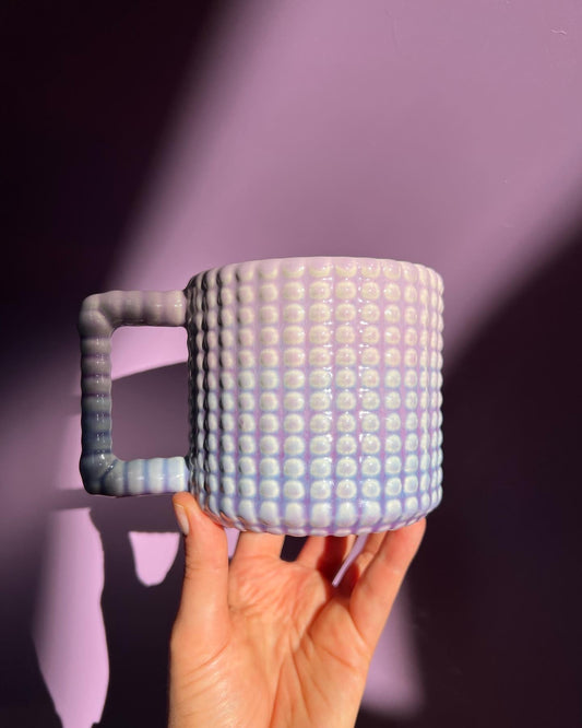 Gozarian Mug with Big Dimple Texture in Purple Fade