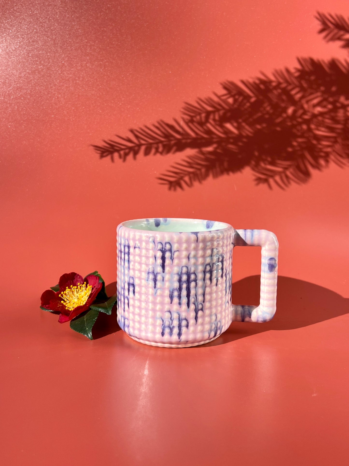 Gozarian Mug with Little Dimple Texture in Lavener Splotch