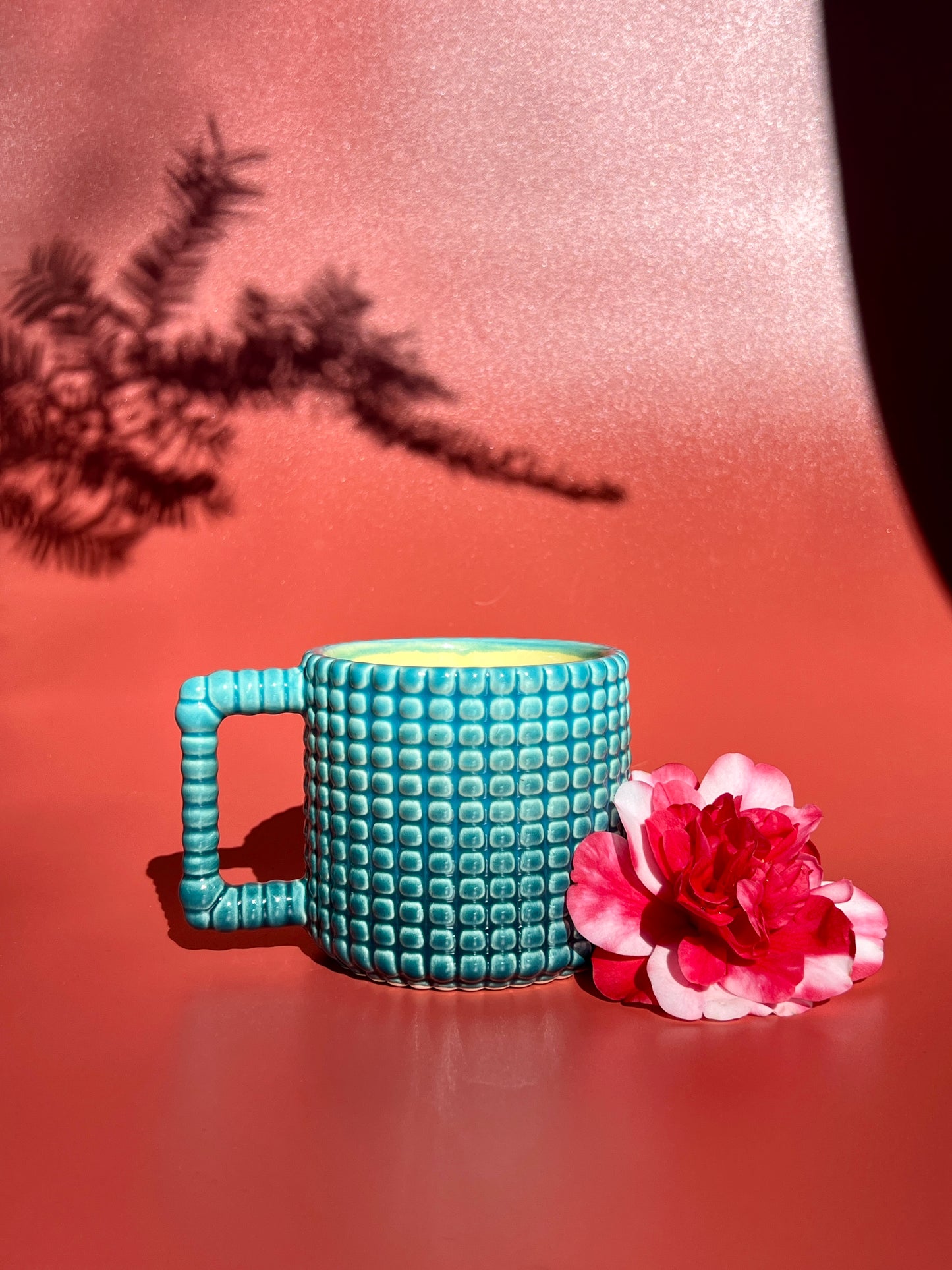Gozarian Mug with Big Dimple Texture in Deep Aqua Fade