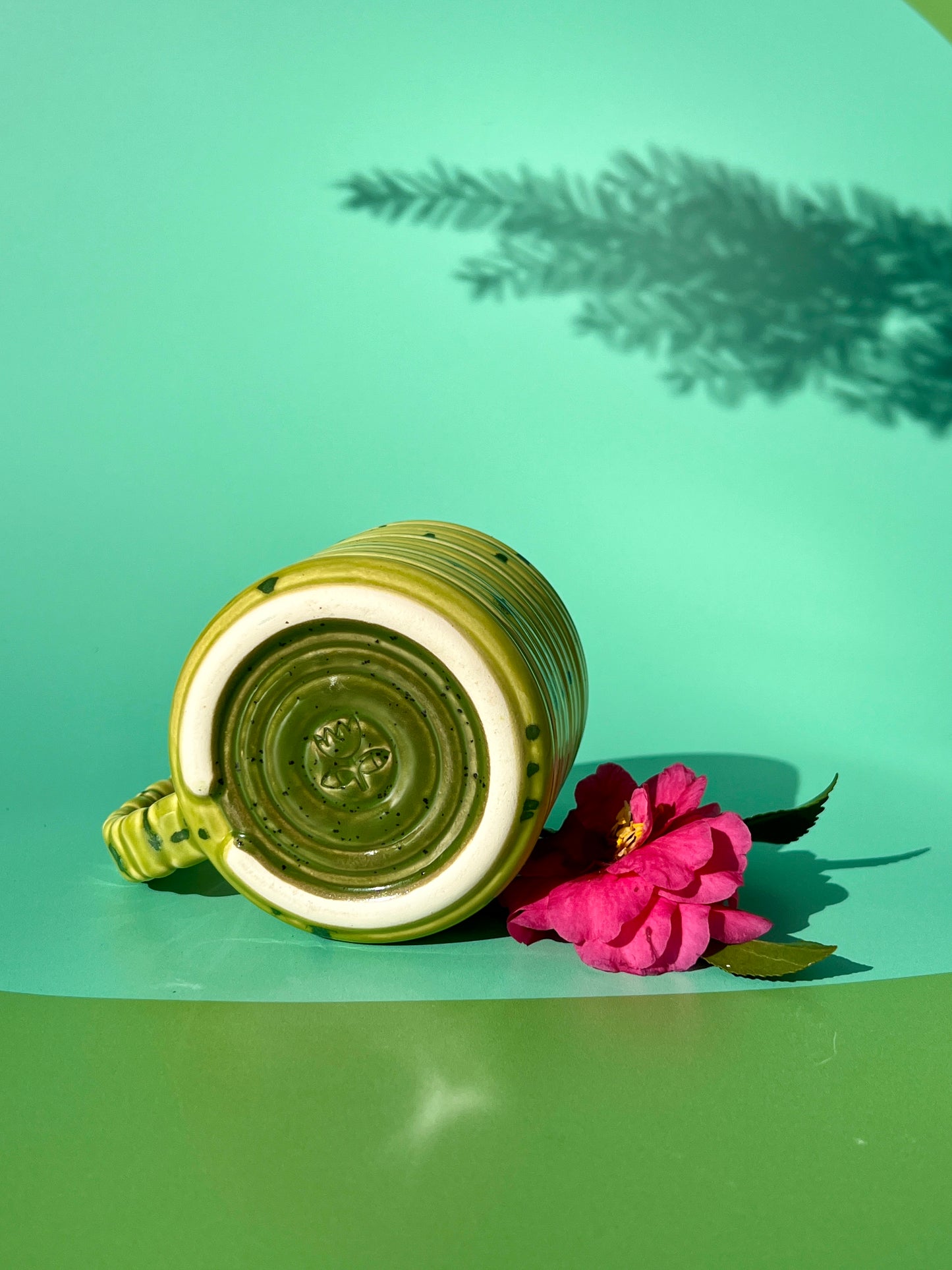Rizzo Mug with Horizontal Texture in Pickle