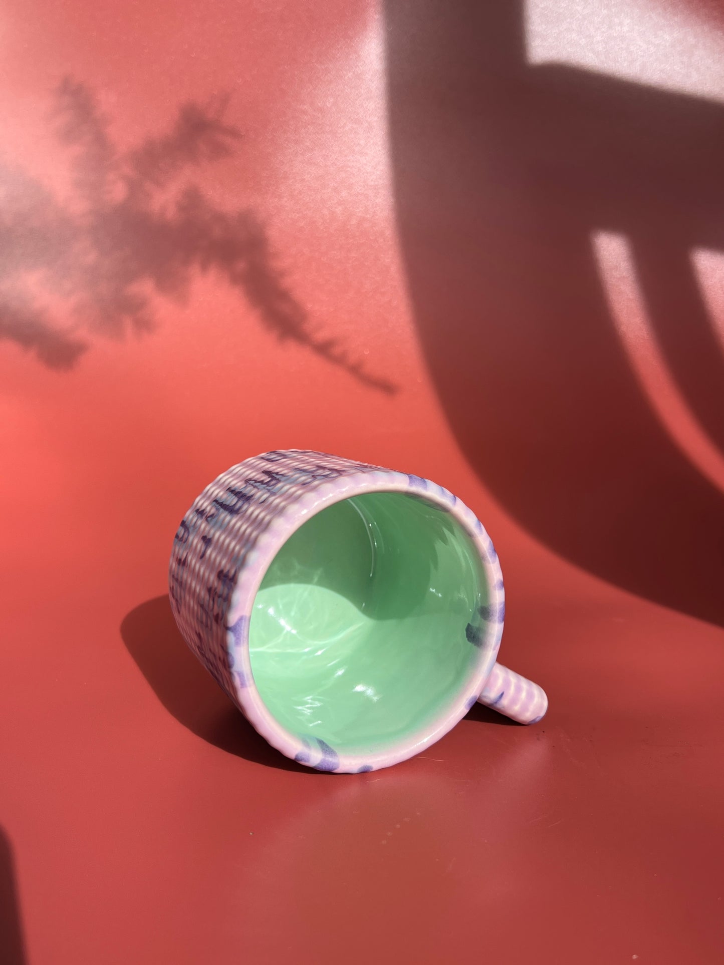 Gozarian Mug with Little Dimple Texture in Lavener Splotch