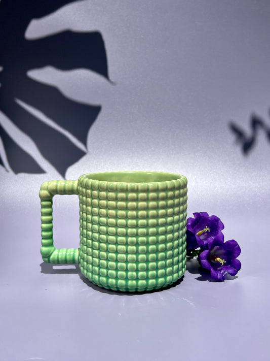 Gozarian Mug with Big Dimple Texture in Greens Fade