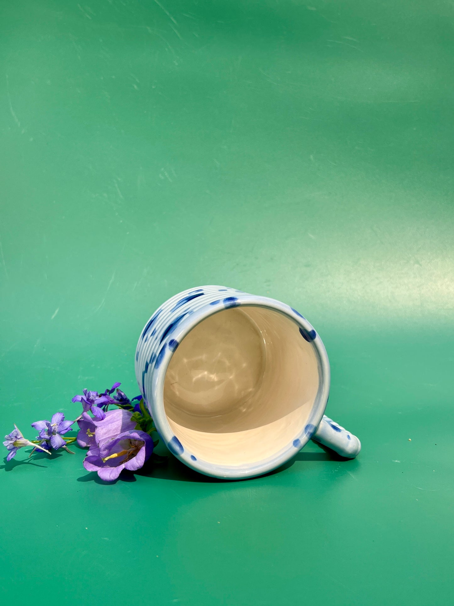 ♥PREORDER♥ Gozarian Mug with Horizontal Texture in Cobalt Splotch
