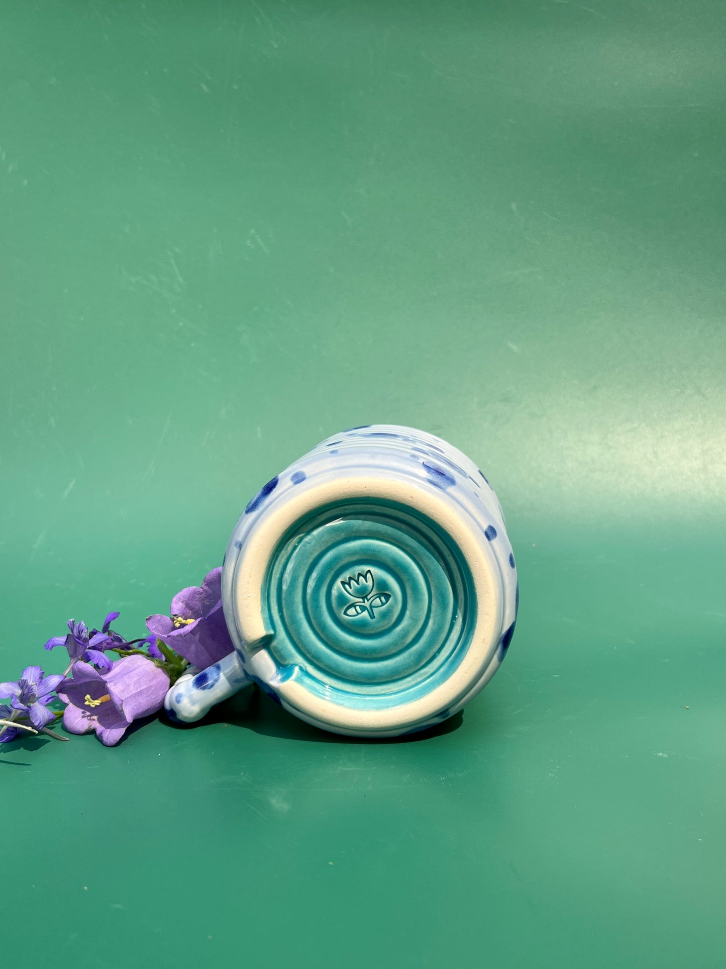 ♥PREORDER♥ Gozarian Mug with Horizontal Texture in Cobalt Splotch
