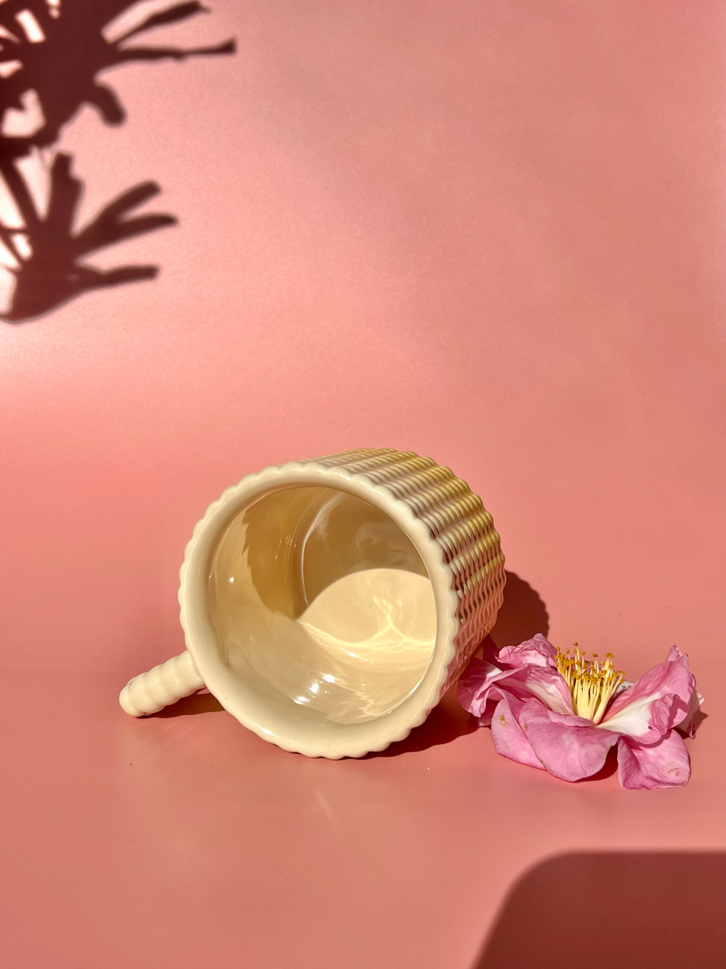 Gozarian Mug with Big Dimple Texture in Ochre Fade
