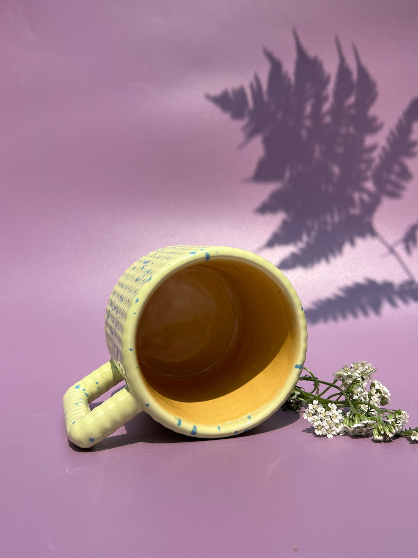 Gozarian Mug with Little Dimple Texture in Mint and Aqua Fleck