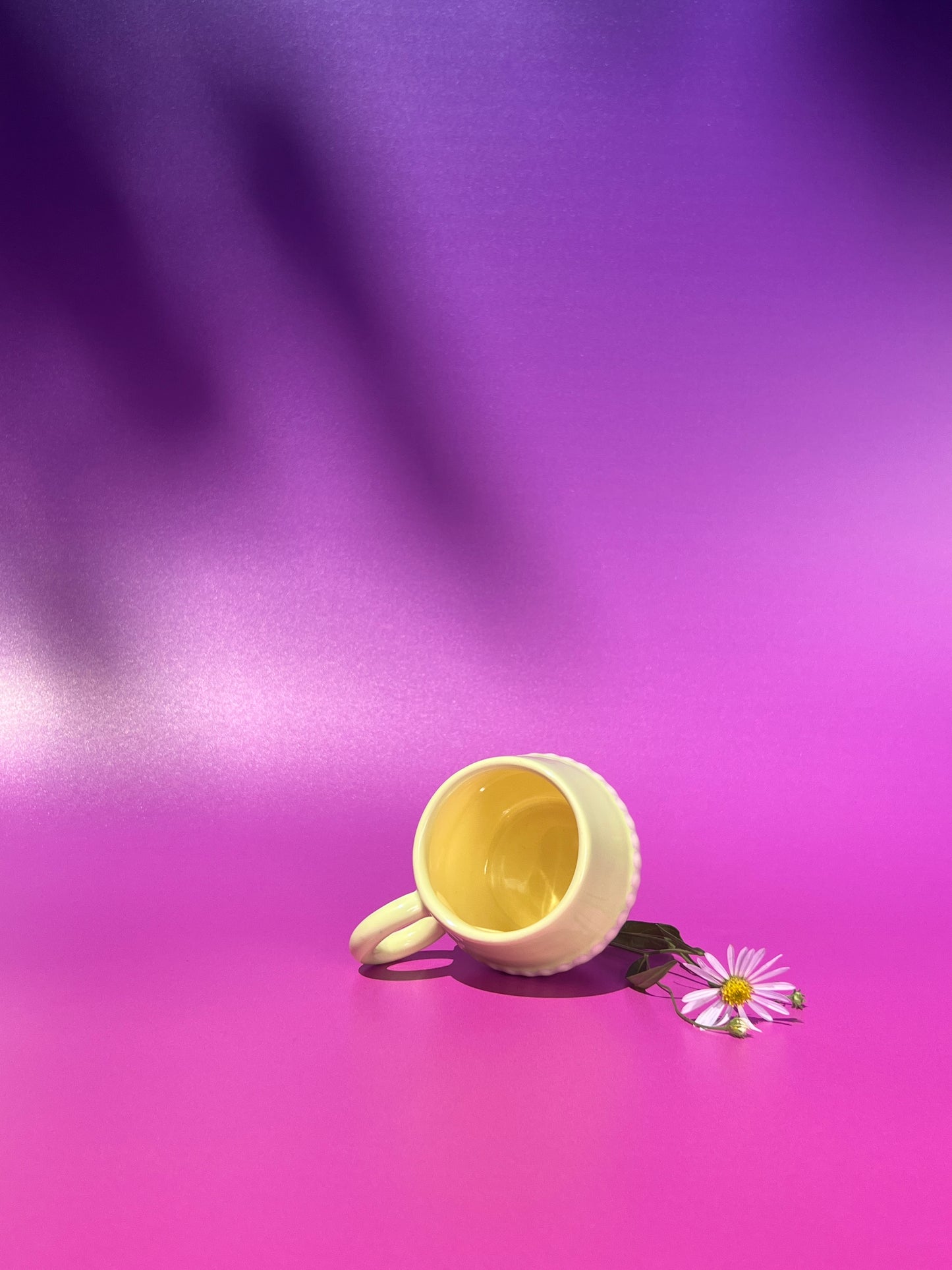 Vizzini Espresso Mug in Green and Purple