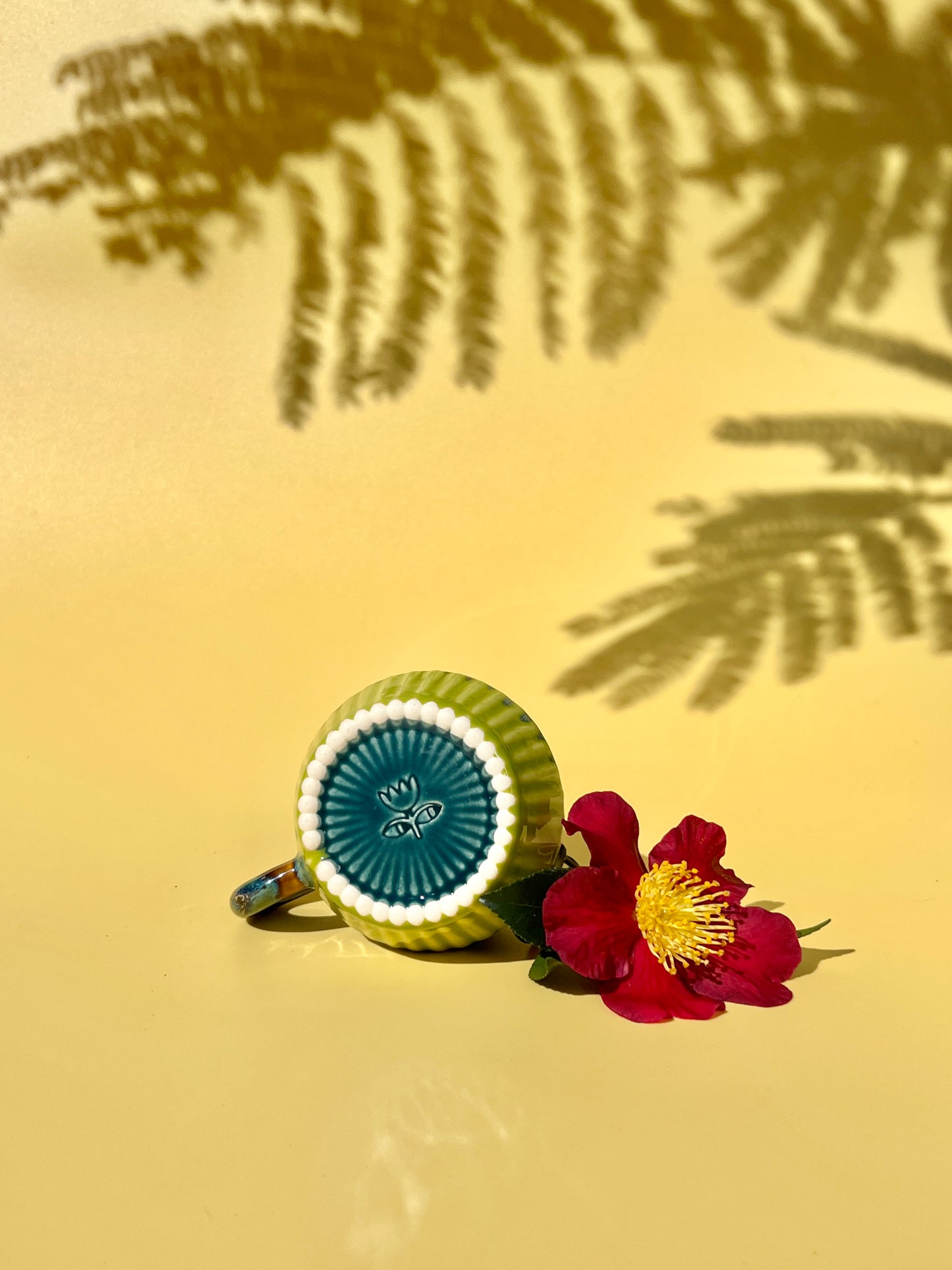 PREORDER Vizzini Espresso Mug in Iron and Green