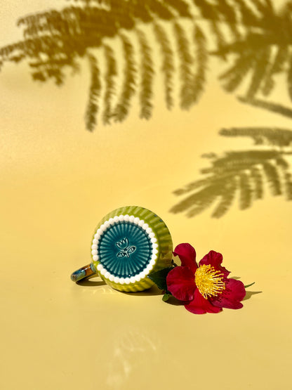 PREORDER Vizzini Espresso Mug in Iron and Green