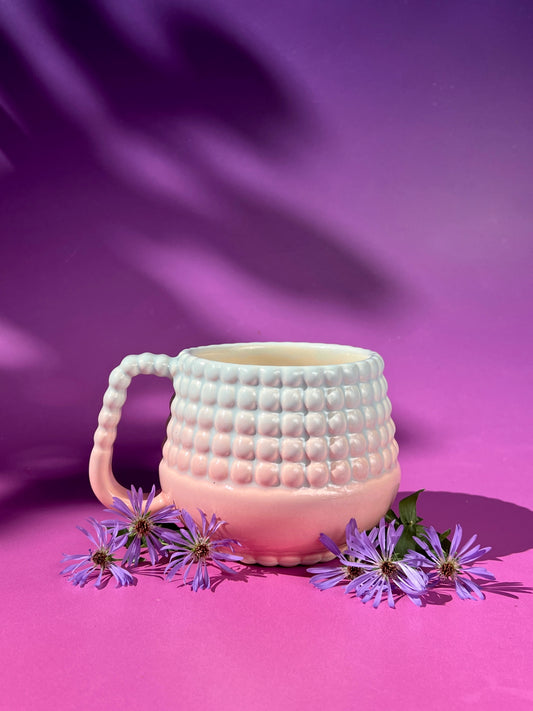 Ludo Mug with Big Dimple Top in Pastel Fade