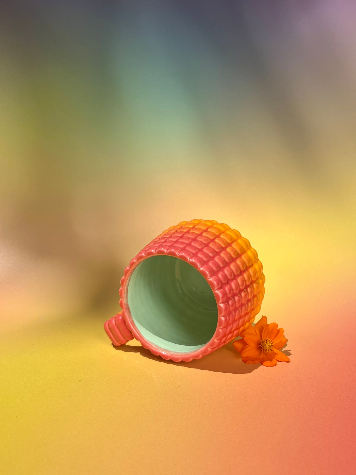 Ludo Mug with All Over Big Dimple in Fruit Punch