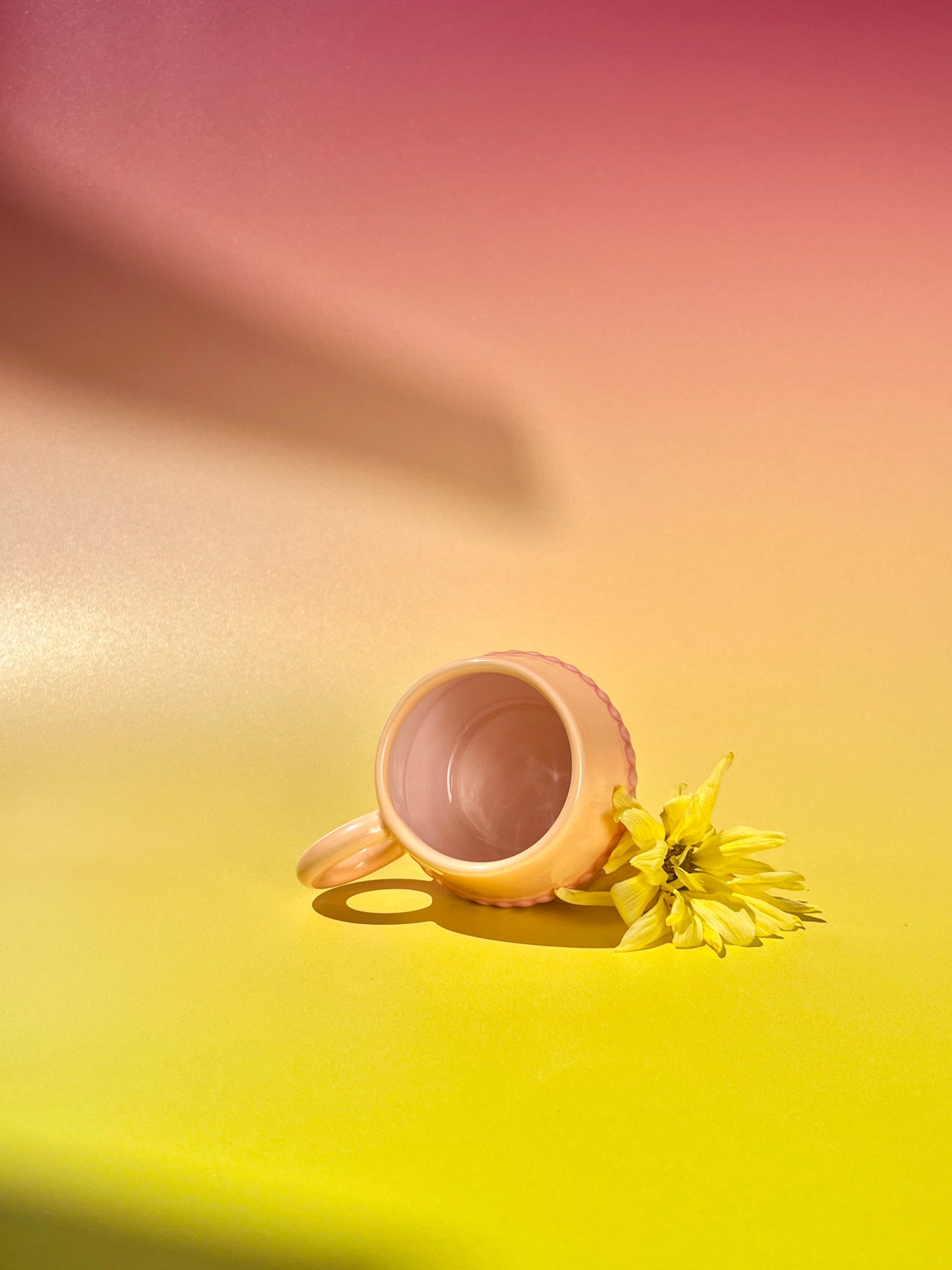 Vizzini Espresso Mug in Peach and Coral