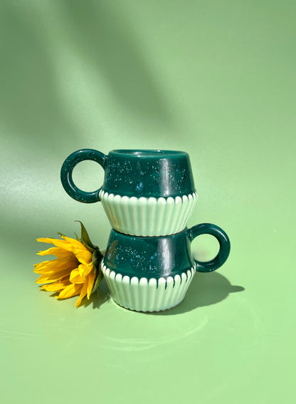 Vizzini Espresso Mug in Deep Aqua