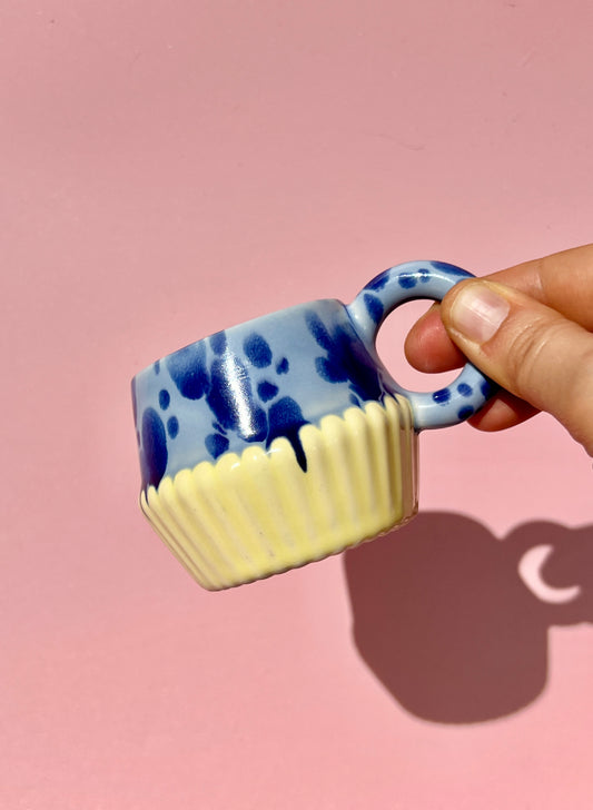 PREORDER Vizzini Espresso Mug in Cobalt Splotch