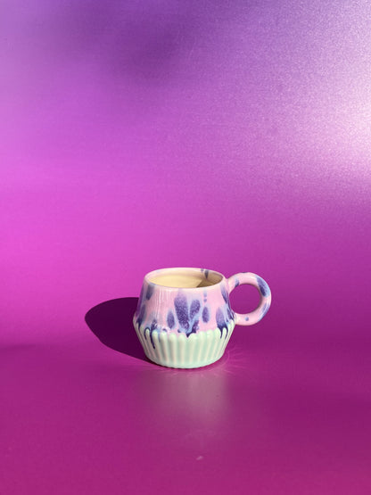 4oz Vizzini Espresso Mug in Purple Splotch