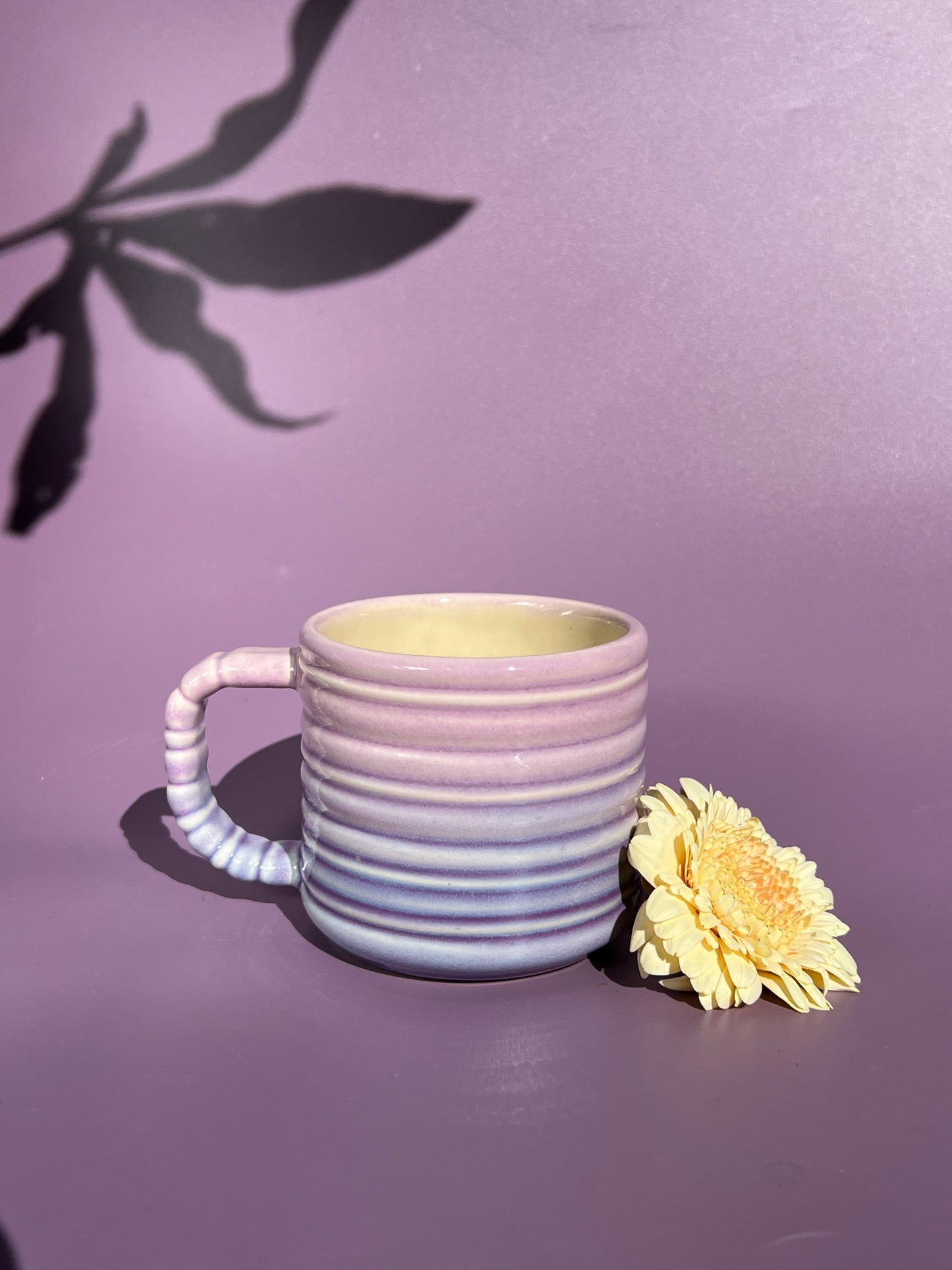 Rizzo Mug with Horizontal Texture in Purple Fade