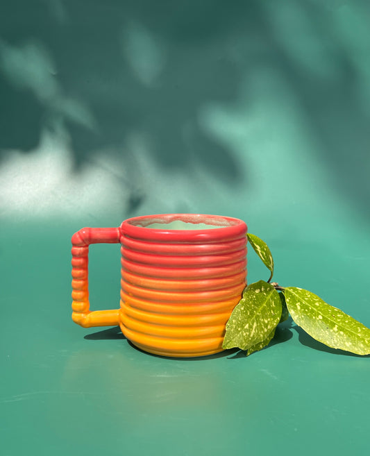 Gozarian Mug with Horizontal Texture in Fruit Punch