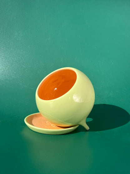 PREORDER Baby Billina Planter in Green and Peach
