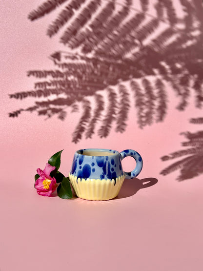 PREORDER Vizzini Espresso Mug in Cobalt Splotch