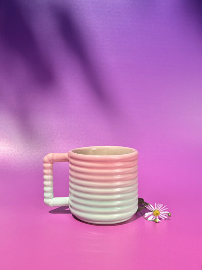 Gozarian Mug with Horizontal Texture in Birthday Fade