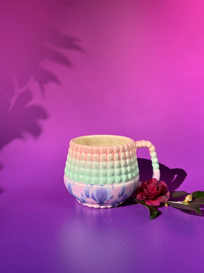 PREORDER Ludo Mug with Big Dimple Top in Birthday Fade Purple Splotch