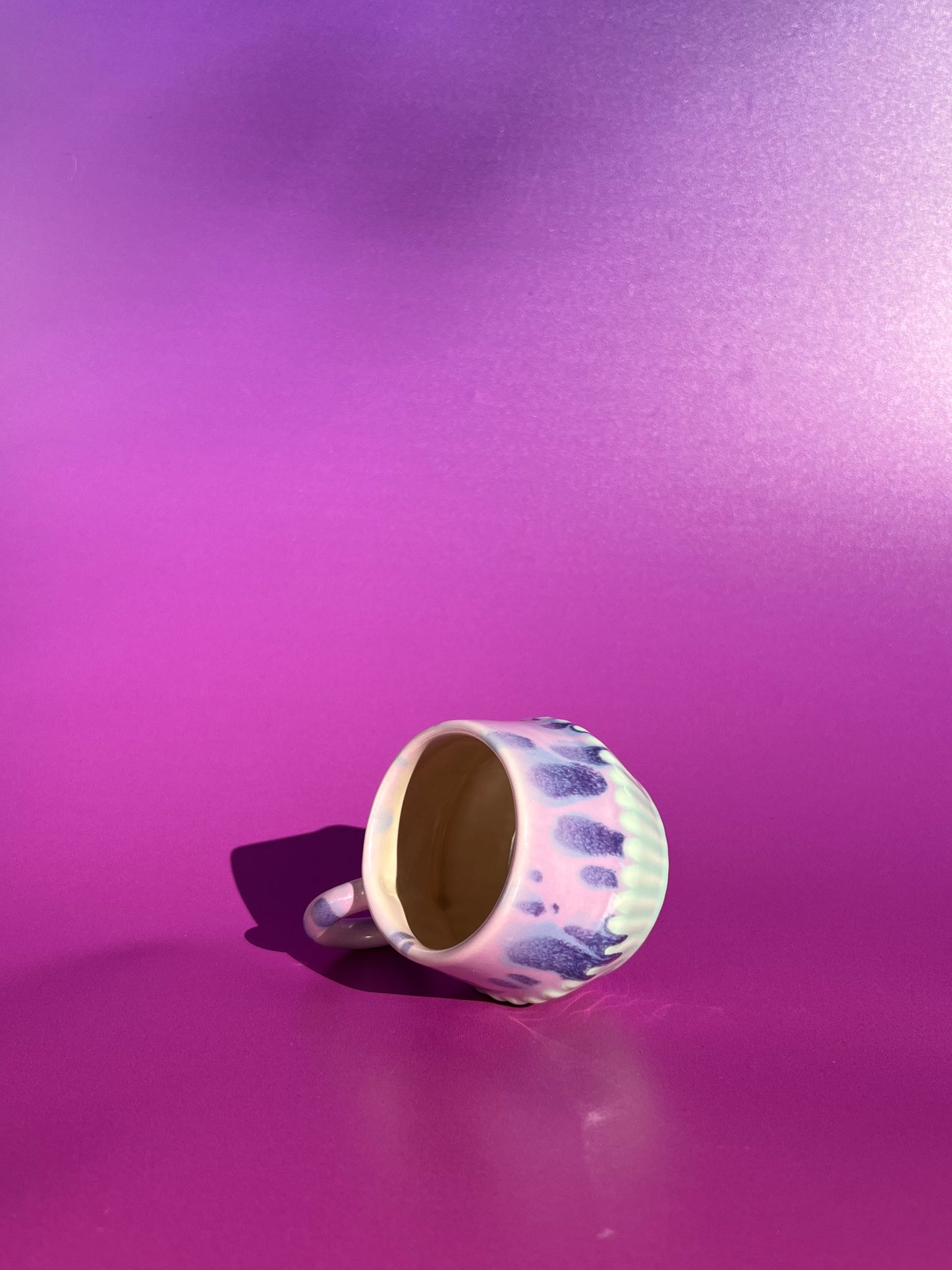 4oz Vizzini Espresso Mug in Purple Splotch