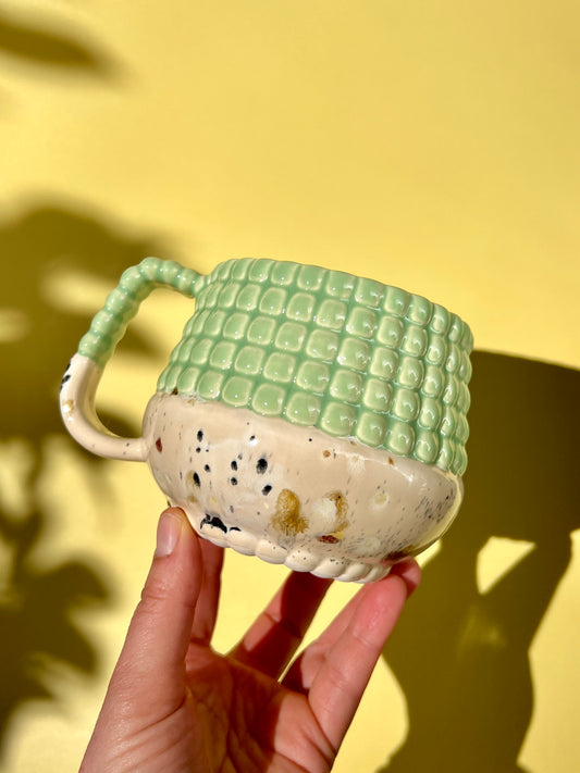 PREORDER Ludo Mug with Big Dimple Top in Calico