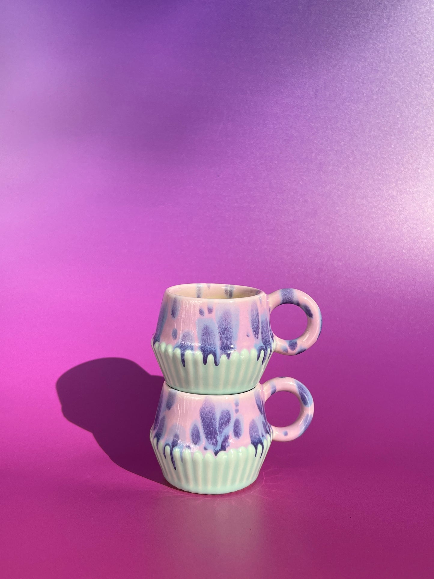 4oz Vizzini Espresso Mug in Purple Splotch