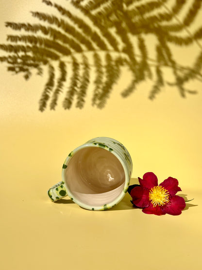 PREORDER Rizzo Mug with Horizontal Texture in Pickle Splotch