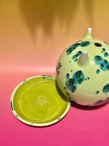 The Big Billina Planter in Aqua Splotch