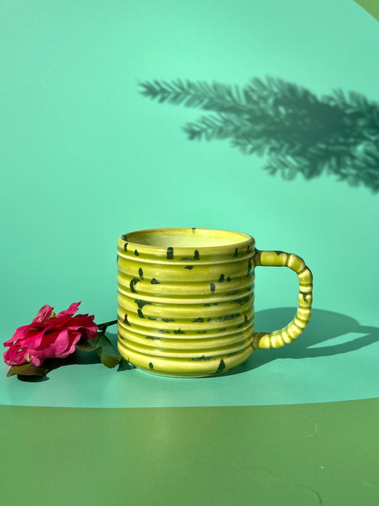 Rizzo Mug with Horizontal Texture in Pickle