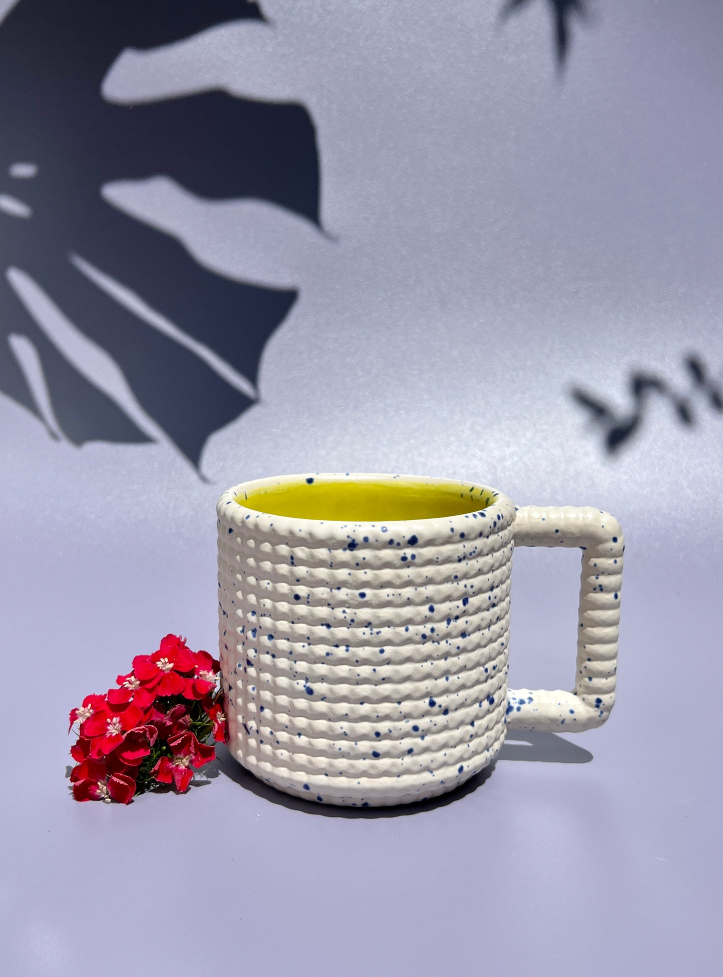 ♥PREORDER♥ Gozarian Mug with Little Dimple Texture in Matte White and Cobalt